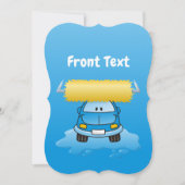 Carwash Cartoon Kaart (Voorkant)
