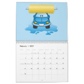 Carwash cartoon kalender (Feb 2027)