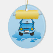 Carwash cartoon keramisch ornament (Links)