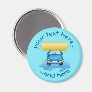 Carwash cartoon magnet