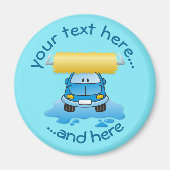 Carwash cartoon magnet (Voorkant)