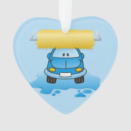Carwash cartoon ornament