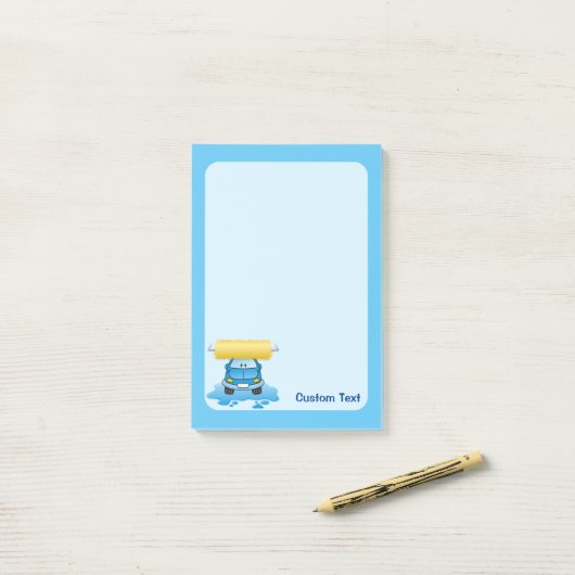 Carwash Cartoon Post-it® Notes (Op bureau)