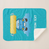 Carwash Cartoon Sherpa Deken (Voorkant (horizontaal))