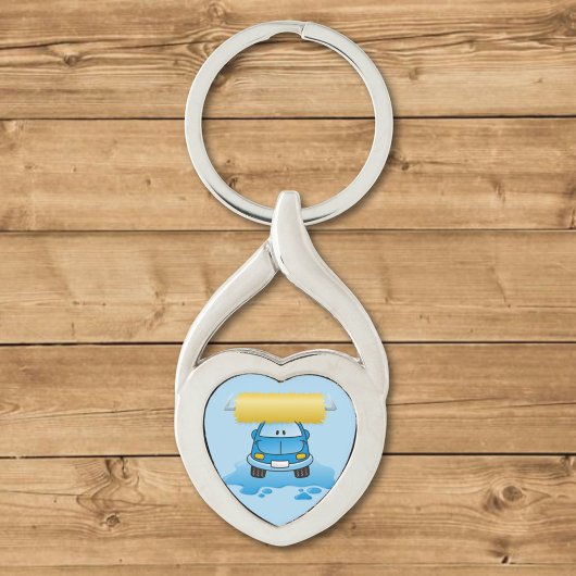 Carwash cartoon sleutelhanger