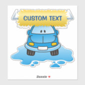 Carwash Cartoon Sticker (Vel)