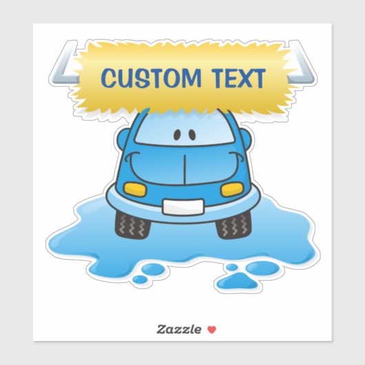 Carwash Cartoon Sticker (Vel)