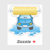 Carwash Cartoon Sticker (Vel)