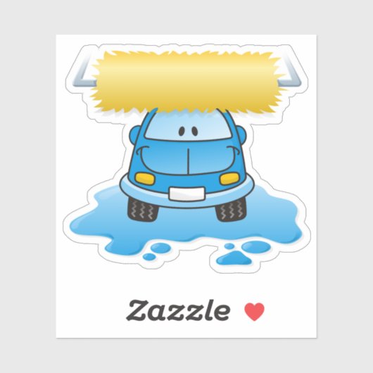 Carwash Cartoon Sticker (Vel)