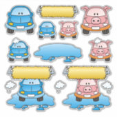 Carwash Cartoon Sticker (Voorkant)
