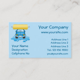 Carwash cartoon visitekaartje