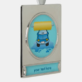 Carwash cartoon zilver geplateerd ornament banner verzilverd banner ornament (Rechts)