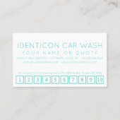 CARWASH customer loyalty punch card (Achterkant)