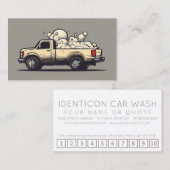 CARWASH customer loyalty punch card (Voorkant / Achterkant)