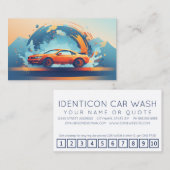 CARWASH customer loyalty punch card (Voorkant / Achterkant)