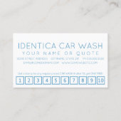 CARWASH customer loyalty punch card (Achterkant)