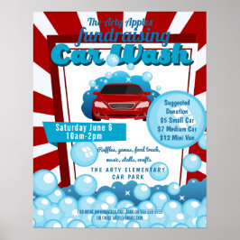 carwash fundraiserschool PTO-poster voor liefdadig Poster
