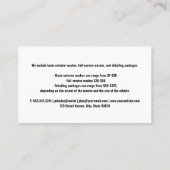 Carwash Mobile Detailing | Soap Bubbles Visitekaartje (Achterkant)