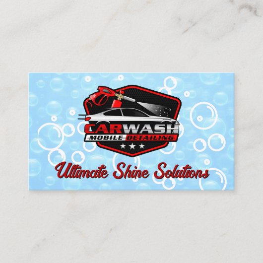 Carwash Mobile Detailing | Soap Bubbles Visitekaartje (Voorkant)