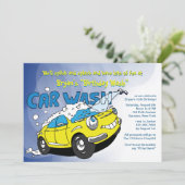 Carwash Party-uitnodiging Kaart (Staand voorkant)