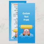 Carwash Pig Cartoon Kaart (Voorkant / Achterkant)
