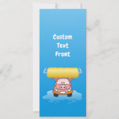 Carwash Pig Cartoon Kaart (Voorkant)