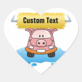 Carwash Pig Hart Sticker (Voorkant)