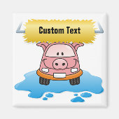 Carwash Pig Magneet (Voorkant)