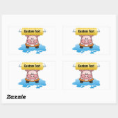 Carwash Pig Rechthoekige Sticker (Vel)