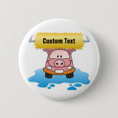 Carwash Pig Ronde Button 5,7 Cm (Voorkant)