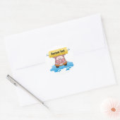 Carwash Pig Ronde Sticker (Envelop)