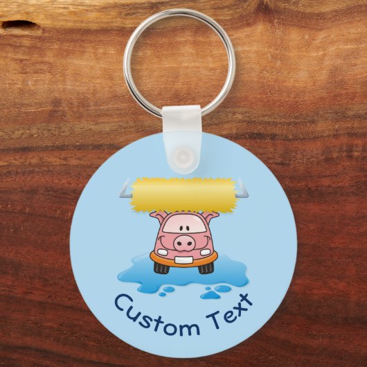 Carwash Pig Sleutelhanger (Voorkant)