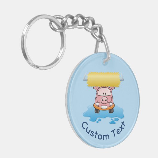 Carwash Pig Sleutelhanger (Voorkant Links)