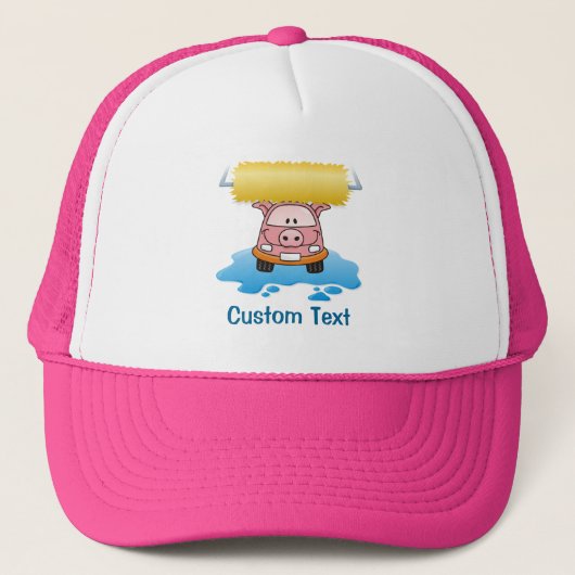 Carwash Pig Trucker Hat Pet (Voorkant)