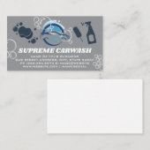 Carwash Reiniging Logo en benodigdheden | Zeepbell Visitekaartje (Voorkant / Achterkant)