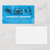 Carwash schoonmaakbenodigdheden | Zeepbellen Visitekaartje (Voorkant / Achterkant)