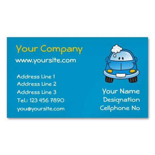 carwash Visitekaartje magneet (Voorkant)