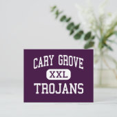 Cary Grove - Trojans - High School - Cary Illinois Briefkaart (Staand voorkant)