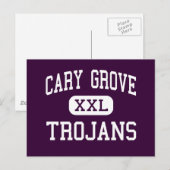 Cary Grove - Trojans - High School - Cary Illinois Briefkaart (Voorkant / Achterkant)