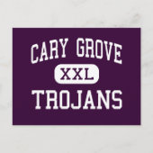 Cary Grove - Trojans - High School - Cary Illinois Briefkaart (Voorkant)