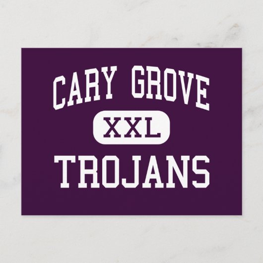 Cary Grove - Trojans - High School - Cary Illinois Briefkaart (Voorkant)