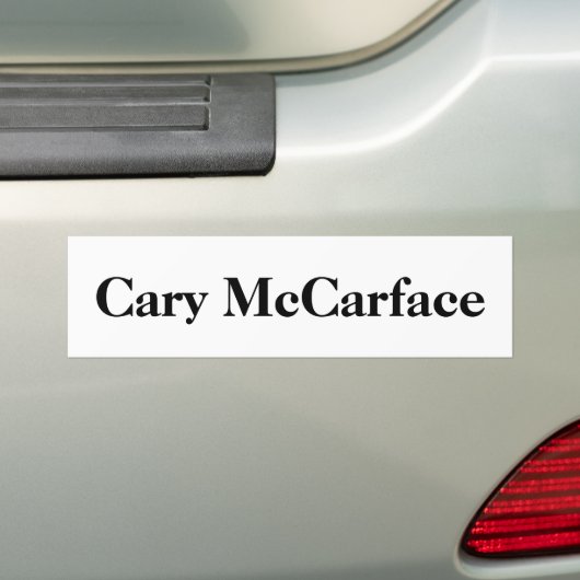 Cary McCarface Bumpersticker (Op auto)