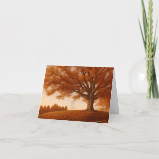 Cary NC Boom en Water Tower Notecard Bedankkaart (Voorkant)