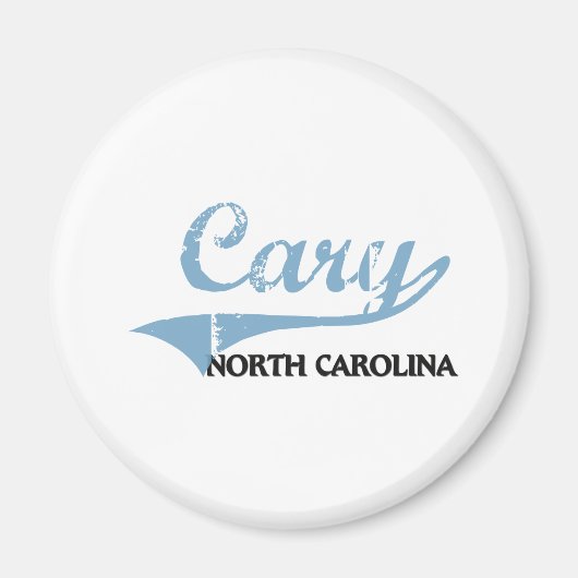 Cary North Carolina City Classic Magneet (Voorkant)