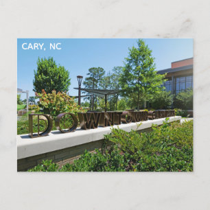 Cary North Carolina Downtown Park Reizen Briefkaart