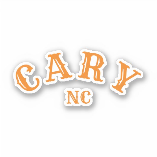 Cary, North Carolina Sticker (Voorkant)