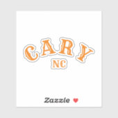 Cary, North Carolina Sticker (Vel)