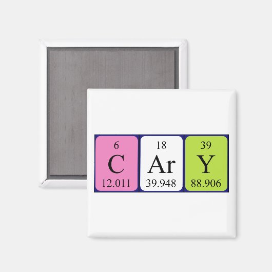 Cary Perioary Name magnet (Voorkant / Achterkant)