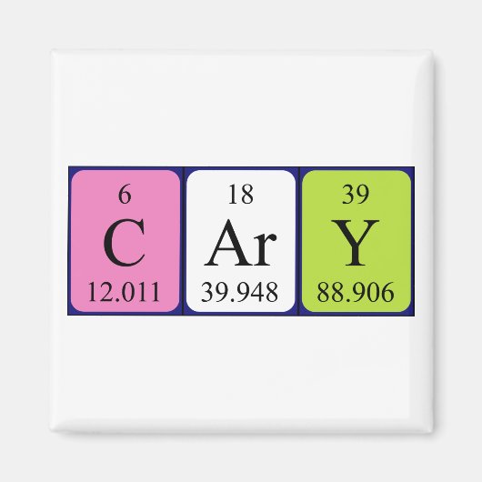 Cary Perioary Name magnet (Voorkant)