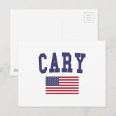 Cary US Flag Briefkaart (Voorkant / Achterkant)